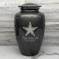 Customer Gallery - Dallas Star Cremation Urn - Gunmetal Gray