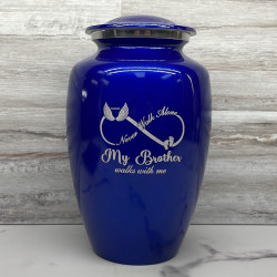 Customer Gallery - My Brother Walks With Me Cremation Urn - Midnight Blue