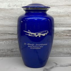 Customer Gallery - Commercial Airplane Cremation Urn - Midnight Blue