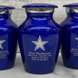 Customer Gallery - Dallas Star Keepsake Urn - Midnight Blue
