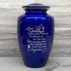 Customer Gallery - Goodbyes Are Not Forever Cremation Urn - Midnight Blue