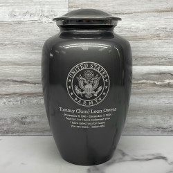 Customer Gallery - Army Cremation Urn - Gunmetal Gray