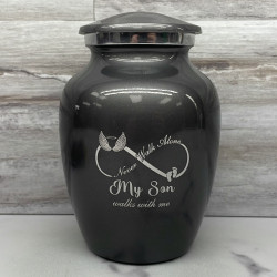 Customer Gallery - My Son Walks With Me Sharing Urn - Gunmetal Gray