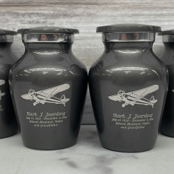 Customer Gallery - Airplane II Keepsake Urn - Gunmetal Gray