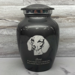 Customer Gallery - Small Shorthaired Dachshund Pet Cremation Urn - Gunmetal Gray
