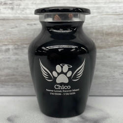 Customer Gallery - Keepsake Angel Wings Pet Cremation Urn - Jet Black
