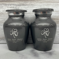Customer Gallery - Shamrock Keepsake Urn - Gunmetal Gray