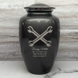 Customer Gallery - Mechanic Wrench Cremation Urn - Gunmetal Gray