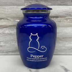 Customer Gallery - Infinite Love Cat Cremation Urn - Midnight Blue