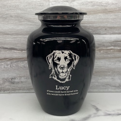 Customer Gallery - Large Black Lab Dog Cremation Urn - Jet Black