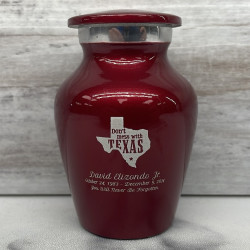 Customer Gallery - Don't Mess with Texas Keepsake Urn - Ruby Red