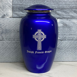 Customer Gallery - Celtic Cross Cremation Urn - Midnight Blue