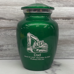 Customer Gallery - Excavator Sharing Urn - Shamrock Green