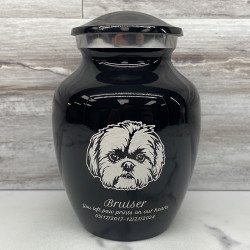 Customer Gallery - Small Shih Tzu Dog Cremation Urn - Jet Black
