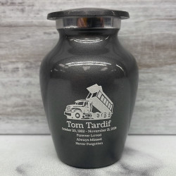 Customer Gallery - Dump Truck Keepsake Urn - Gunmetal Gray