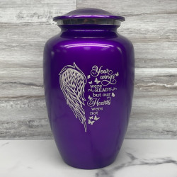 Customer Gallery - Your Wings Were Ready Cremation Urn - Purple Luster