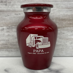 Customer Gallery - Semi Truck Keepsake Urn - Ruby Red