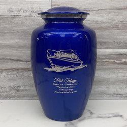 Customer Gallery - Boat Cremation Urn - Midnight Blue
