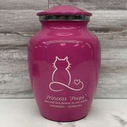 Customer Gallery - Small Infinite Love Cat Cremation Urn - Rose Pink