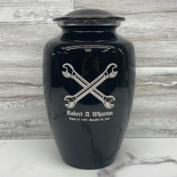 Customer Gallery - Mechanic Wrench Cremation Urn - Jet Black