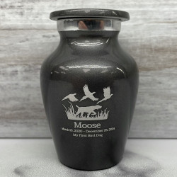 Customer Gallery - Hunting Dog Keepsake Urn - Gunmetal Gray