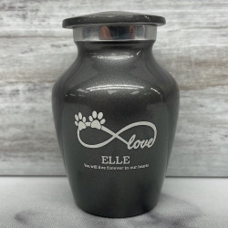 Customer Gallery - Keepsake Infinite Love Pet Cremation Urn - Gunmetal Gray