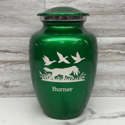 Customer Gallery - Large Pawprint Heart Pet Cremation Urn - Shamrock Green