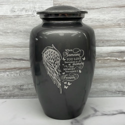 Customer Gallery - Memory Becomes a Treasure Cremation Urn - Gunmetal Gray
