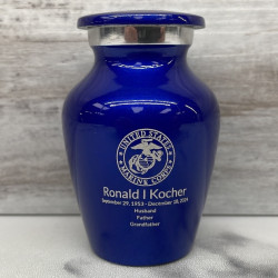 Customer Gallery - Marine Corps Keepsake Urn - Midnight Blue