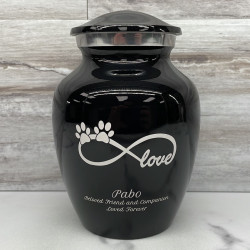 Customer Gallery - Small Infinite Love Pet Cremation Urn - Jet Black