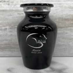 Customer Gallery - Keepsake Sleeping Cat Pet Cremation Urn - Jet Black