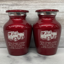 Customer Gallery - Fire Truck Keepsake Urn - Ruby Red