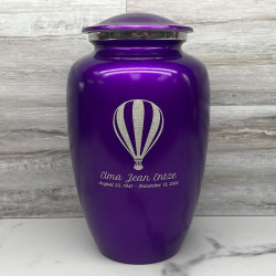 Customer Gallery - Hot Air Balloon Cremation Urn - Purple Luster