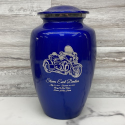 Customer Gallery - 3 Wheel Motorcycle Cremation Urn - Midnight Blue