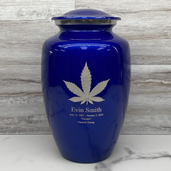 Customer Gallery - Marijuana Cremation Urn - Midnight Blue