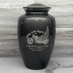 Customer Gallery - Riding with Angels Motorcycle Cremation Urn - Gunmetal Gray
