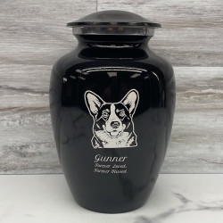 Customer Gallery - Large Corgi Dog Cremation Urn - Jet Black