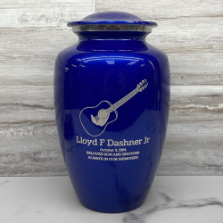 Customer Gallery - Acoustic Guitar Cremation Urn - Midnight Blue