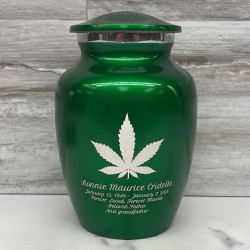 Customer Gallery - Marijuana Sharing Urn - Shamrock Green