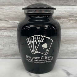Customer Gallery - Playing Cards Sharing Urn - Jet Black