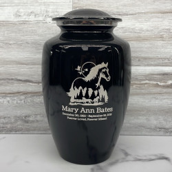 Customer Gallery - Horse Landscape Cremation Urn - Jet Black