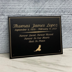 Customer Gallery - DIY Cremation Urn Plate - Black - 5.75" w x 4.25" h