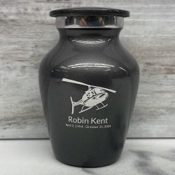 Customer Gallery - Helicopter Keepsake Urn - Gunmetal Gray