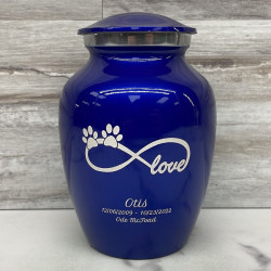 Customer Gallery - Small Infinite Love Pet Cremation Urn - Midnight Blue