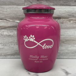 Customer Gallery - Small Infinite Love Pet Cremation Urn - Rose Pink