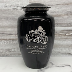 Customer Gallery - 3 Wheel Motorcycle Cremation Urn - Jet Black