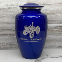 Customer Gallery - Classic Tractor Cremation Urn - Midnight Blue