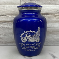 Customer Gallery - Riding with Angels Motorcycle Sharing Urn - Midnight Blue