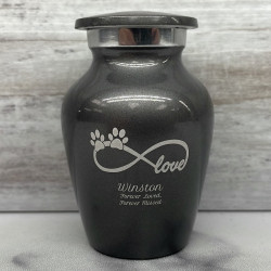 Customer Gallery - Keepsake Infinite Love Pet Cremation Urn - Gunmetal Gray