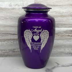 Customer Gallery - Wife Cremation Urn - Purple Luster